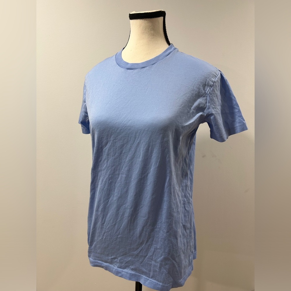 Prada Size XS Blue Cotton Crew Neck T-Shirt